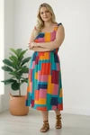 Pop Art Patchwork Midi Dress