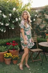 Summer Vacation Floral Shirt Dress