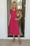 Sweet Days Polka Dot Midi Dress