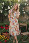 Sunny and Bright Floral Midi Dress